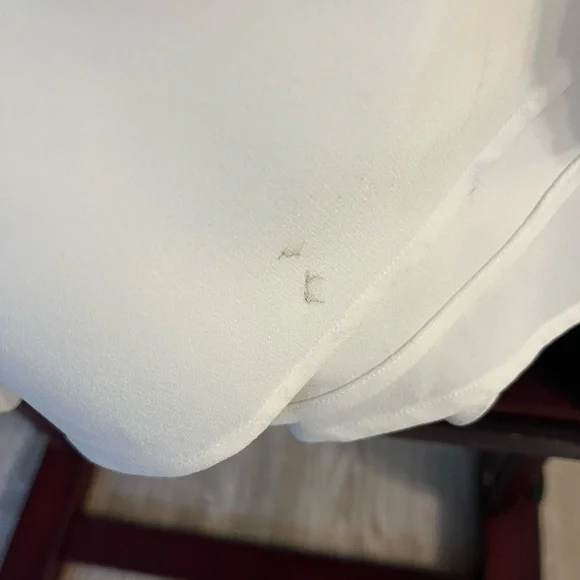 Halston Heritage white a-line halter dress, beaded dress, size 10, vintage feel - Picture 14 of 16